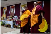 Фото. В Краснодаре буддийские монахи провели обряд разрушения мандалы