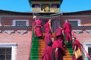 Посещение нижнечаданского Алды-Хурээ. Тур монахов монастыря Дрепунг Гоманг по Туве. Июнь-июль 2012