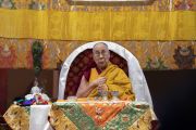 Его Святейшество Далай-лама дарует посвящение Авалокитешвары во время заключительного дня учений в конференц-центре «Пасифико Йокогама». Йокогама, Япония. 15 ноября 2018 г. Фото: Тензин Чойджор.