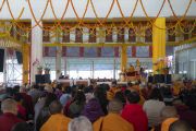 Его Святейшество Далай-лама во время второго дня учений, организованных на площадке Калачакры. Бодхгая, штат Бихар, Индия. 25 декабря 2018 г. Фото: Лобсанг Церинг.