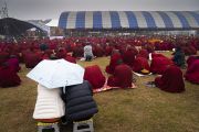 Верующие во время учений Его Святейшества Далай-ламы на площадке Калачакры, где собралось около 35000 человек. Бодхгая, штат Бихар, Индия. 4 января 2020 г. Фото: Тензин Чойджор.
