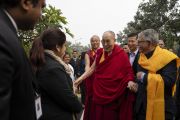 Его Святейшество Далай-лама прибывает в юридическую академию штата Бихар. Патна, штат Бихар, Индия. 18 января 2020 г. Фото: Лобсанг Церинг.