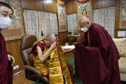 Фоторепортаж. Его Святейшество Далай-лама XIV даровал особую аудиенцию Его Святейшеству Дрикунг Кьябгон Чецанг Тинлей Лхундупу