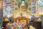 Его Святейшество Далай-лама принимает участие в пудже Калачакры, организованной в храме Калачакры. Дхарамсала, штат Химачал-Прадеш, Индия. 16 мая 2022 г. Фото: Тензин Чойджор (офис ЕСДЛ).