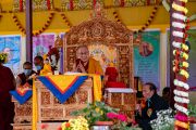Его Святейшество Далай-лама дарует учения. Лингшед, Ладак, Индия. 10 августа 2022 г. Фото: Тензин Чойджор (офис ЕСДЛ).