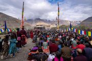 Более 15 000 человек собралось на учения Его Святейшества Далай-ламы в Занскаре. Ладак, Индия. 12 августа 2022 г. Фото: Тензин Чойджор (офис ЕСДЛ).