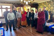 Во время встречи с Главой центрального буддийского монастыря Монголии Хамбо Номин Ханом Дэмбэрэлийн Чойжамц.
