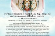 Онлайн ретрит для скорейшего перерождения Ламы Сопы Ринпоче