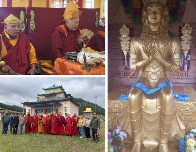 В дацане Бурятии ламы освятили статую Будды Майтреи